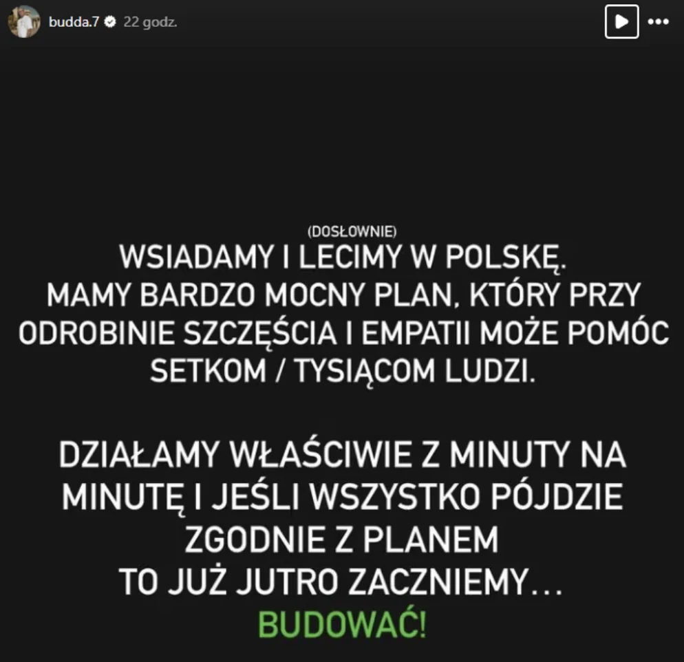 Instagram budda.7 - lecimy w Polskę, budować